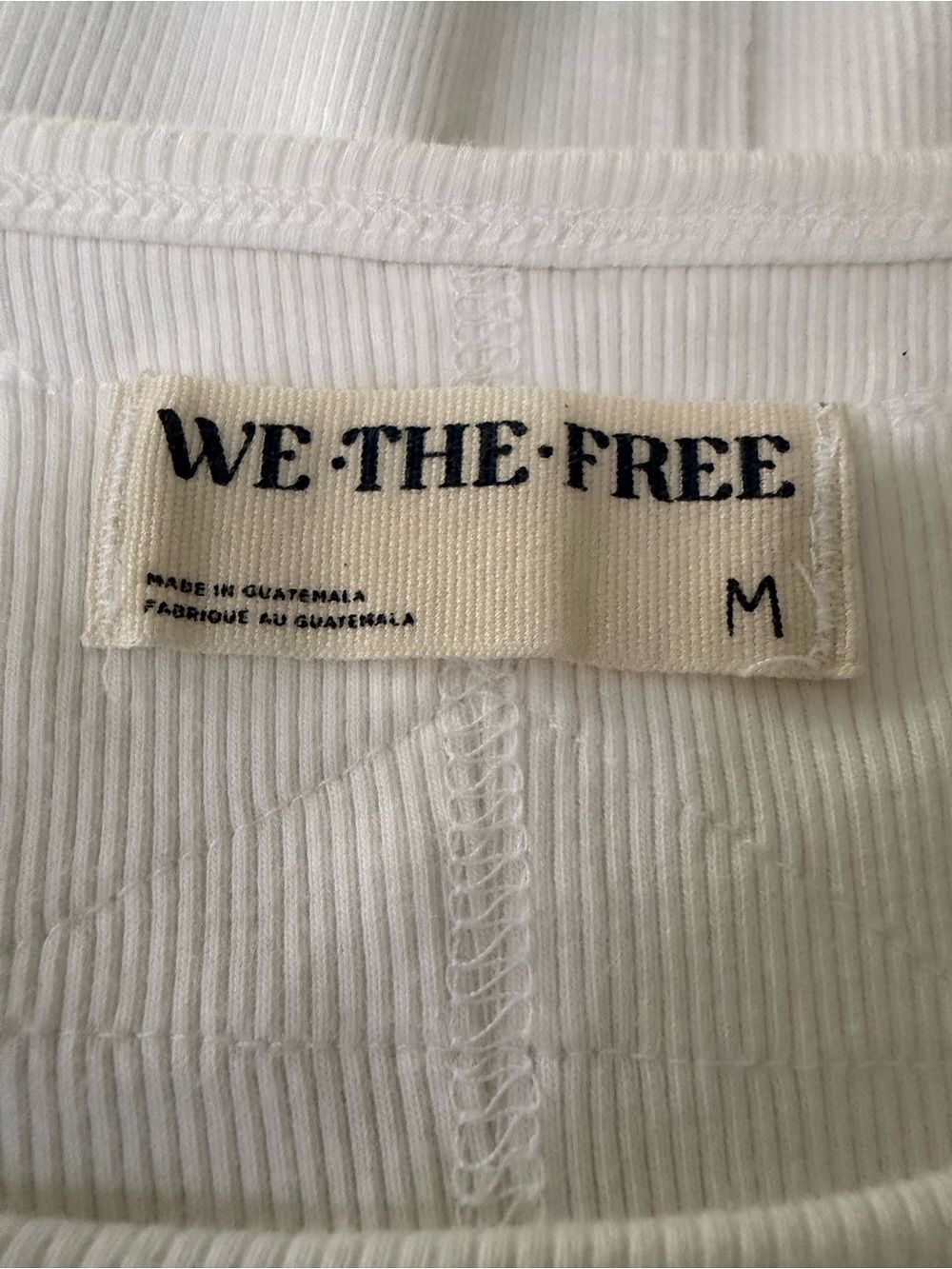 We The Free White Boatneck 3/4 Sleeve Ribbed Top - Picture 7 of 10